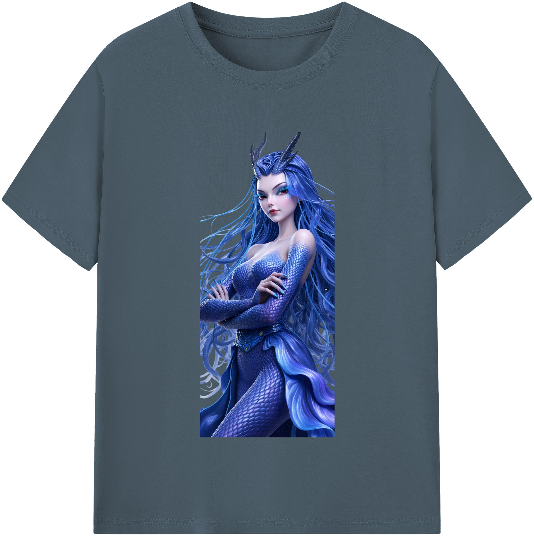 （画像用） Ne Zha 2 ナタ 魔童の大暴れ 綿100％半袖Tシャツ（フロントプリント）